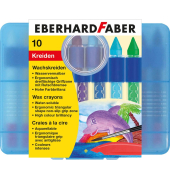 Wachsmalkreide 521110 10er Etui farbig sortiert rund 12x83mm in Schiebehülse