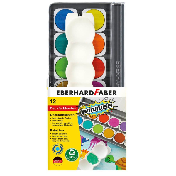 4087205783125 - Winner Tabaluga Wasserfarbkasten 12 Farben 4087205783125 Faber-Castell