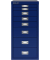Schubladenschrank MultiDrawer™ 29er Serie L298839, Stahl, 8 Schubladen (Vollauszug), A4, 27,9 x 59 x 38 cm, blau