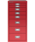 Schubladenschrank MultiDrawer™ 29er Serie L298870, Stahl, 8 Schubladen (Vollauszug), A4, 27,9 x 59 x 38 cm, rot