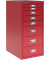 Schubladenschrank MultiDrawer™ 29er Serie L298870, Stahl, 8 Schubladen (Vollauszug), A4, 27,9 x 59 x 38 cm, rot