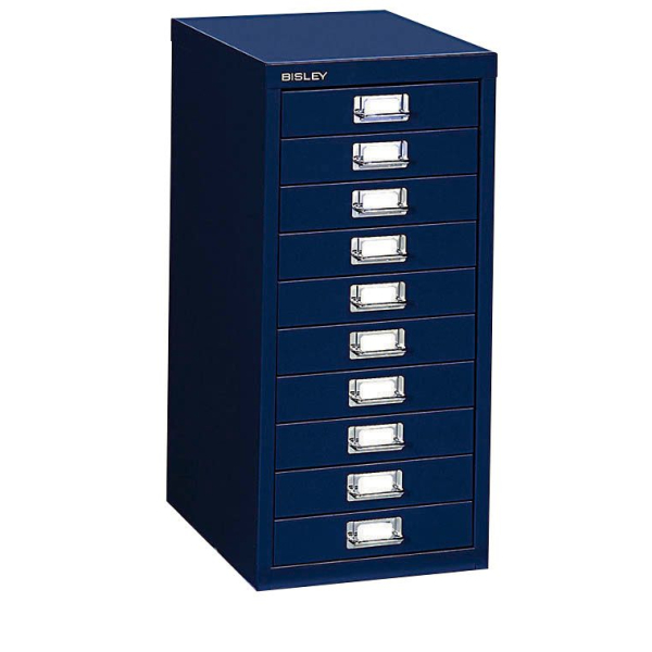 5020073705898 - Schubladenschrank MultiDrawer? 29er Serie L2910839 Stahl 10 Schubladen (Vollauszug) A4 279 x 59 x 38 cm blau 5020073705898