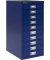 Schubladenschrank MultiDrawer™ 29er Serie L2910839, Stahl, 10 Schubladen (Vollauszug), A4, 27,9 x 59 x 38 cm, blau