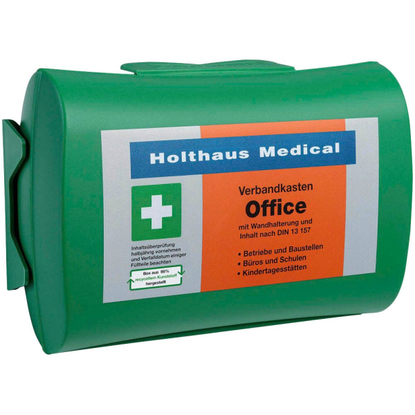 4005058631585 - Holthaus Medical Betriebsverbandkasten Office DIN 13157 Verbandkasten Büro mit integrierter Wandhalterung Maße 26 x 17 x 9 cm Farbe grün 4005058631585 - Holthaus Medical Betriebsverbandkasten Office DIN 13157 Verbandkasten Büro mit integrierter Wandhalterung Maße 26 x 17 x 9 cm Farbe grün