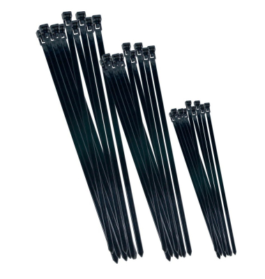 Clips und Binder im Kabelbinder-Set schwarz B20451