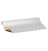 Geschenkpapier Wünsche 67551, einseitig Weihnachtsschrift, 50cm x 20m, weiß/gold