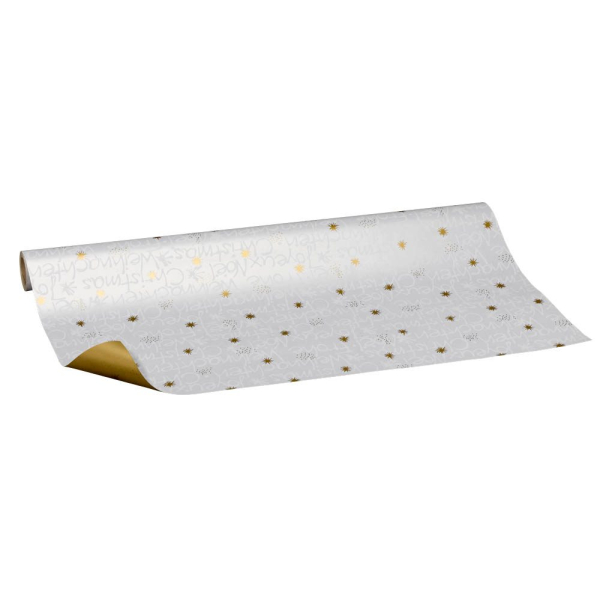 4255704306590 - Geschenkpapier Wünsche 67551 einseitig Weihnachtsschrift 50cm x 20m weiß gold 4255704306590 Jung 4255704306590 - Geschenkpapier Wünsche 67551 einseitig Weihnachtsschrift 50cm x 20m weiß gold 4255704306590 Jung
