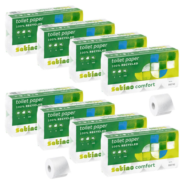 4000735089130 - Toilettenpapier Satino Comfort 060748 2-lagig hochweiß 250 Blatt Rolle 4000735089130 64 Rolle 4000735089130 - Toilettenpapier Satino Comfort 060748 2-lagig hochweiß 250 Blatt Rolle 4000735089130 64 Rolle