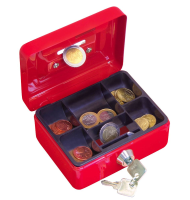 Geldkassette 145 Größe 0 rot 125x63x95mm
