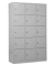 Schließfachschrank 106977, Metall, 3 Abteile mit 15 Fächern, abschließbar (Schloss separat erhältlich), 119x190cm (BxH), lic