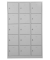 Schließfachschrank 106977, Metall, 3 Abteile mit 15 Fächern, abschließbar (Schloss separat erhältlich), 119x190cm (BxH), lic