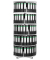 Ordnerdrehsäule 100356 hellgrau, 5 Etagen, 120 Ordner, 200x80cm (HxØ)