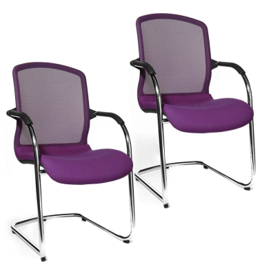 2 Topstar Open Chair 100 Besucherstühle lila