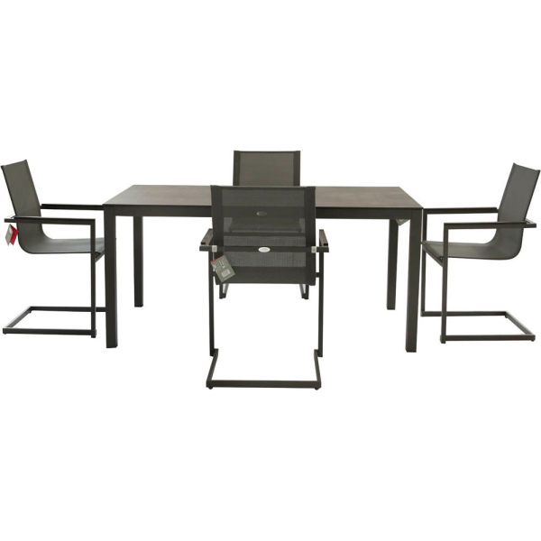 4041908121240 - 5tlg Metall Sitzgruppe Tisch Esstisch Stuhl Stühle Sessel 4041908121240 - 5tlg Metall Sitzgruppe Tisch Esstisch Stuhl Stühle Sessel