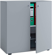 L Aktenschrank grau/grau