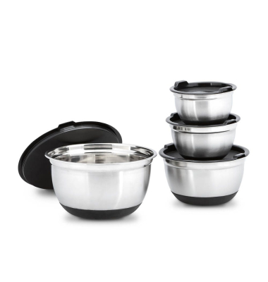 Schüssel-Set BOWLY silber 4-tlg.