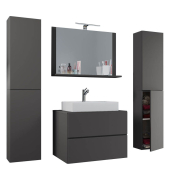 Badmöbel-Set Lendas XL 5-tlg. anthrazit