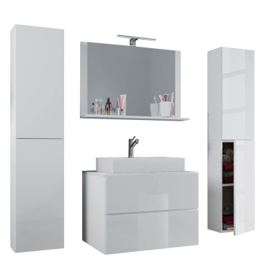 Badmöbel-Set Lendas XL 5-tlg. weiß