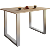 Esstisch Xona 916782, 76cm (H), 80x50cm (BxT), rechteckig, sonoma-eiche / silber