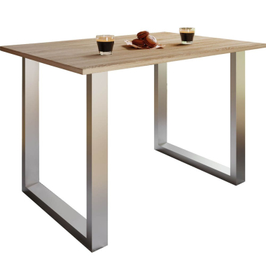 Esstisch Xona 916782, 76cm (H), 80x50cm (BxT), rechteckig, sonoma-eiche / silber