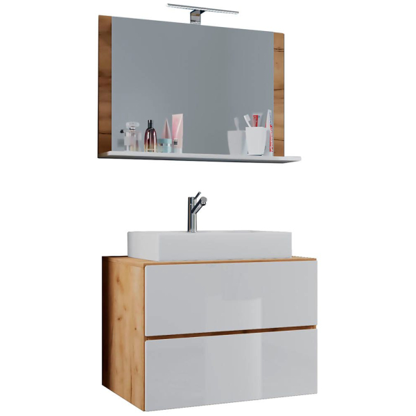 4051814385810 - LendasM Bad Möbel Set Waschbecken Unterschrank Wandspiegel Badezimmer Waschtisch 4051814385810 - LendasM Bad Möbel Set Waschbecken Unterschrank Wandspiegel Badezimmer Waschtisch