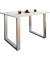 Esstisch Xona 916800, 76cm (H), 110x50cm (BxT), rechteckig, weiß / silber
