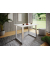 Esstisch Xona 916800, 76cm (H), 110x50cm (BxT), rechteckig, weiß / silber