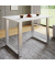 Esstisch Xona 916800, 76cm (H), 110x50cm (BxT), rechteckig, weiß / silber