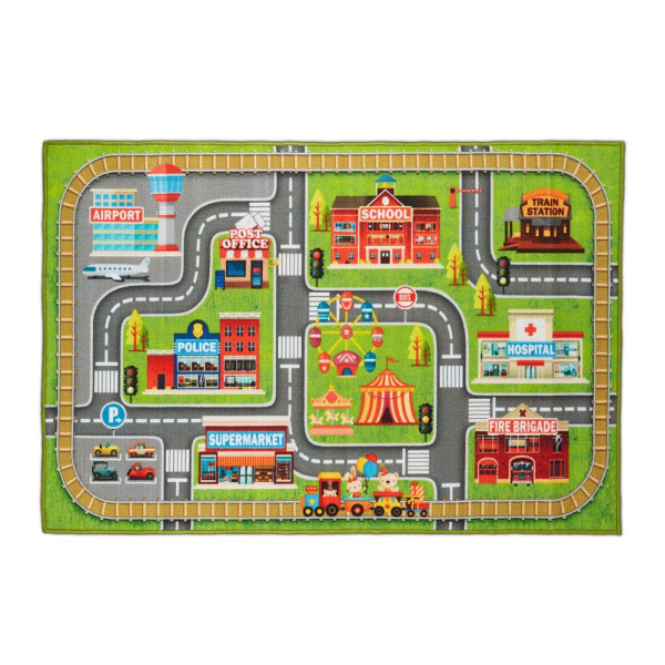 4052025326814 - Relaxdays Spielteppich Straße Stadt-Motiv rutschfest Autoteppich für Jungs & Mädchen Polyester BxT 150x100 cm bunt 4052025326814 - Relaxdays Spielteppich Straße Stadt-Motiv rutschfest Autoteppich für Jungs & Mädchen Polyester BxT 150x100 cm bunt