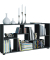 Pintal Bücherregal schwarz 6 Fachböden