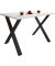 Esstisch Xona 916775, 76cm (H), 80x50cm (BxT), rechteckig, weiß / schwarz
