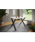 Esstisch Xona 916775, 76cm (H), 80x50cm (BxT), rechteckig, weiß / schwarz