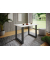 Esstisch Xona 916785, 76cm (H), 80x50cm (BxT), rechteckig, weiß / schwarz