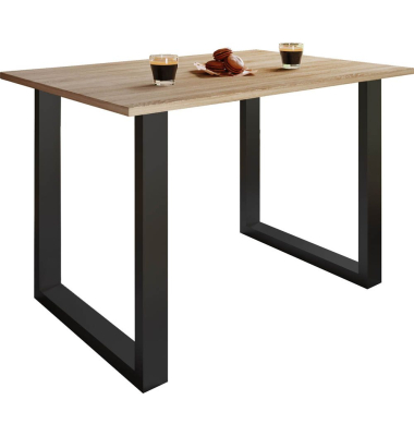 Esstisch Xona 916787, 76cm (H), 80x50cm (BxT), rechteckig, sonoma-eiche / schwarz