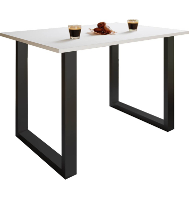 Esstisch Xona 916805, 76cm (H), 110x50cm (BxT), rechteckig, weiß / schwarz