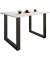 Esstisch Xona 916805, 76cm (H), 110x50cm (BxT), rechteckig, weiß / schwarz