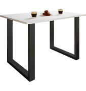 Esstisch Xona 916845, 76cm (H), 80x80cm (BxT), quadratisch, weiß / schwarz