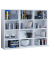 Megosa Mini Bücherregal weiß 9 Fachböden