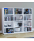 Megosa Mini Bücherregal weiß 9 Fachböden