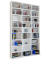 Megosa Maxi Bücherregal weiß 20 Fachböden