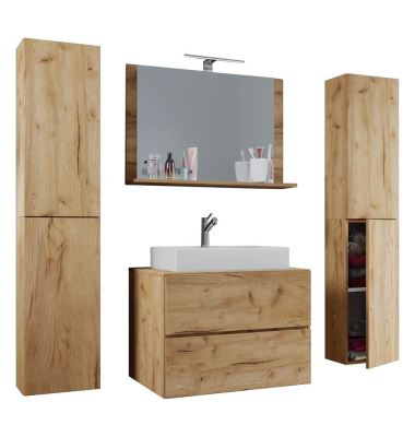 Badmöbel-Set Lendas XL 5-tlg. honig-eiche