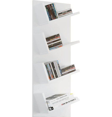 Lansi Bücherregal weiß 4 Fachböden