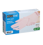 Einweghandschuhe Hygostar Safe Light, Nitril, lebensmittelecht, pink, Größe 10 / XL,