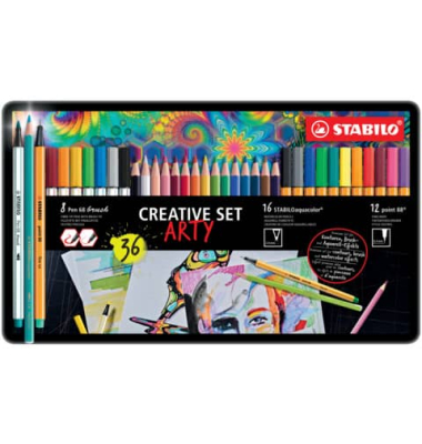 Schreibset 36-teilig CREATIVE ARTY sort.