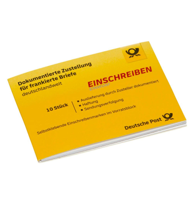 2,35 € Einschreibenmarken selbstklebend