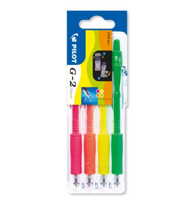 Gelschreiber G2-7 Etui - 0,4 mm neon sortiert