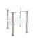 Beistelltisch 33310, 47cm (H), 40x40cm (BxT), quadratisch, glasklar / silber