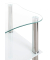 Beistelltisch 33310, 47cm (H), 40x40cm (BxT), quadratisch, glasklar / silber