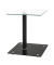 Beistelltisch 33505, 52cm (H), 40x40cm (BxT), rechteckig, glasklar / schwarz