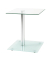 Beistelltisch 33705, 52cm (H), 40x40cm (BxT), rechteckig, glasklar / silber